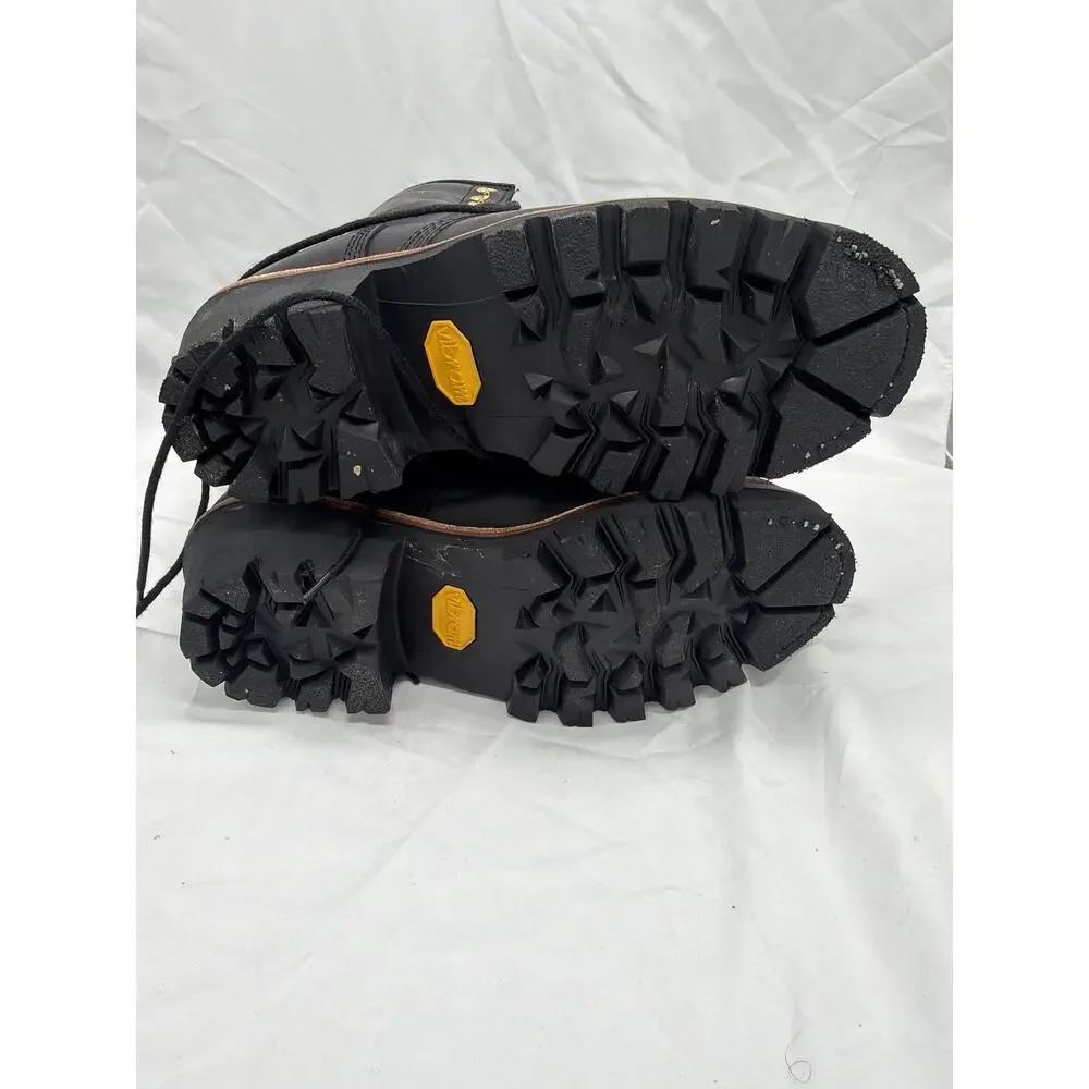 Chippewa Baldor 8in Logger Work Boot Leather Black Oiled 9W